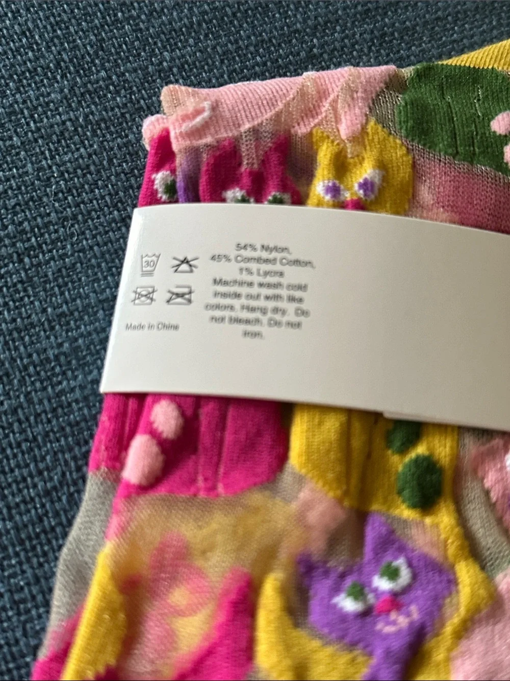 Sock Candy 'Dopamine Cats' Colorful Sheer Socks - NEW